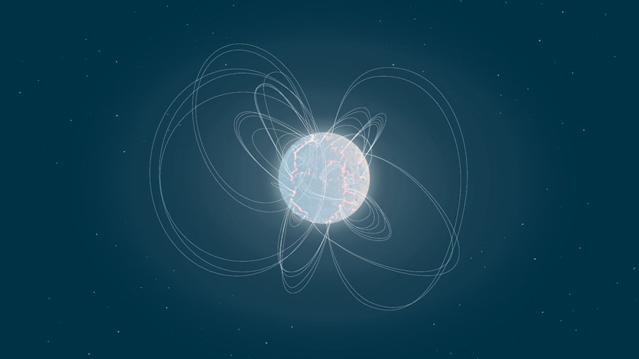 Los magnetares son los objetos cósmicos con los campos magnéticos más fuertes del universo./ ESA