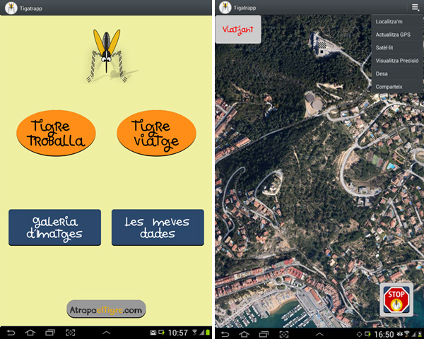 Amb l'app es poden registrar els viatges dels participants, per tenir així un mapa de mobilitat humana i poder comparar-lo després amb la dispersió del mosquit tigre.s 