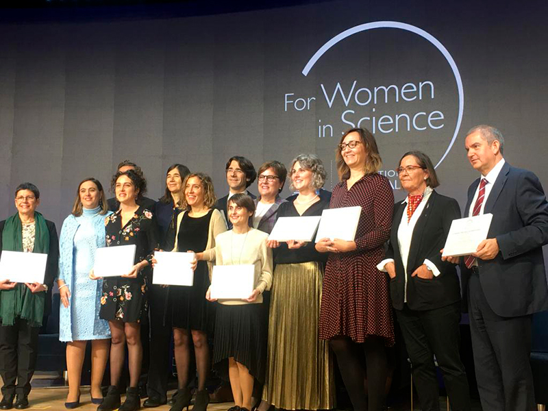 Las galardonadas con el premio Premios L'Oréal-UNESCO 'For Women In Science' 2019. Imagen: Grupo L’Oréal España.