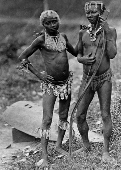 Dos homes andamesos, 1875. Font: Muesu Pitt Rivers, Oxford.