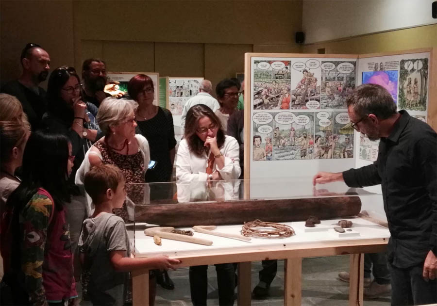 Inauguració de la nova exposició. Imatge: MAC, @macarqueologia.