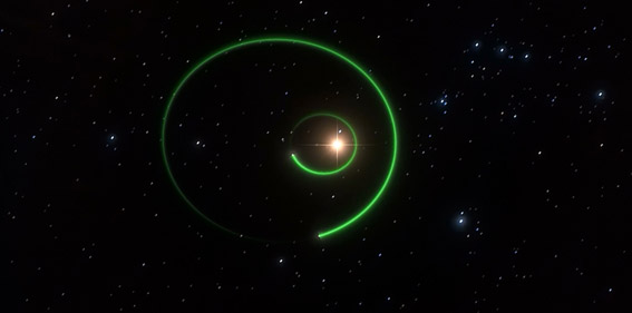 Recreació artística de l'exoplaneta gegant que orbita la estrella nana GJ 3512. / ICE