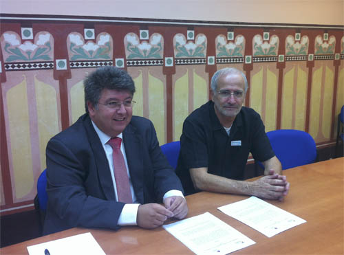 Francesc García Cuyàs, director de la Fundació TicSalut, i Ramón López de Mántaras, director de l'IIIA-CSIC.