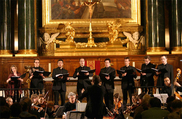El conjunto vocal e instrumental 'La Grande Chapelle', en un concierto.  