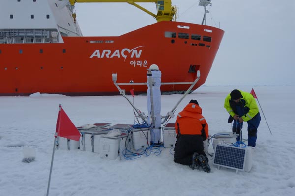 Científics d'un dels projectes de PolarCLIMATE.