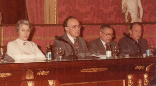 Pere Miró (tercer per la dreta) en un acte quan era investigador del CSIC. 