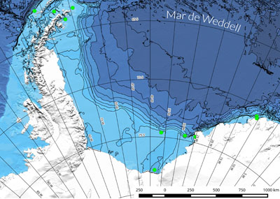 Area d'estudi, on s'han agafat les mostres de sediment (ICM/CSIC).