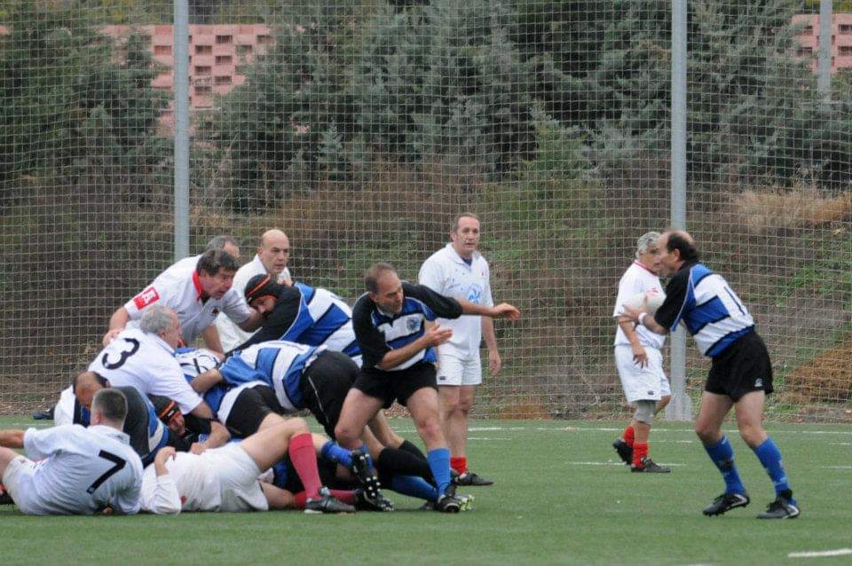 Alguns dels participants a l'estudi, jugadors veterans de rugby.
